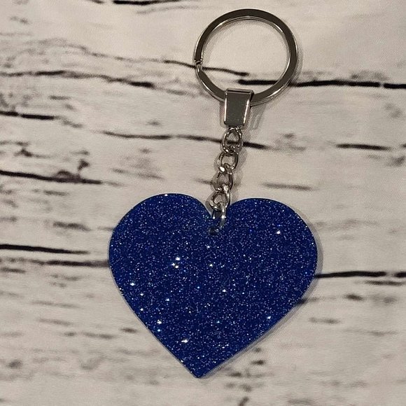 New Zodiac Universe Blue Heart  Libra Keychain - Picture 6 of 7